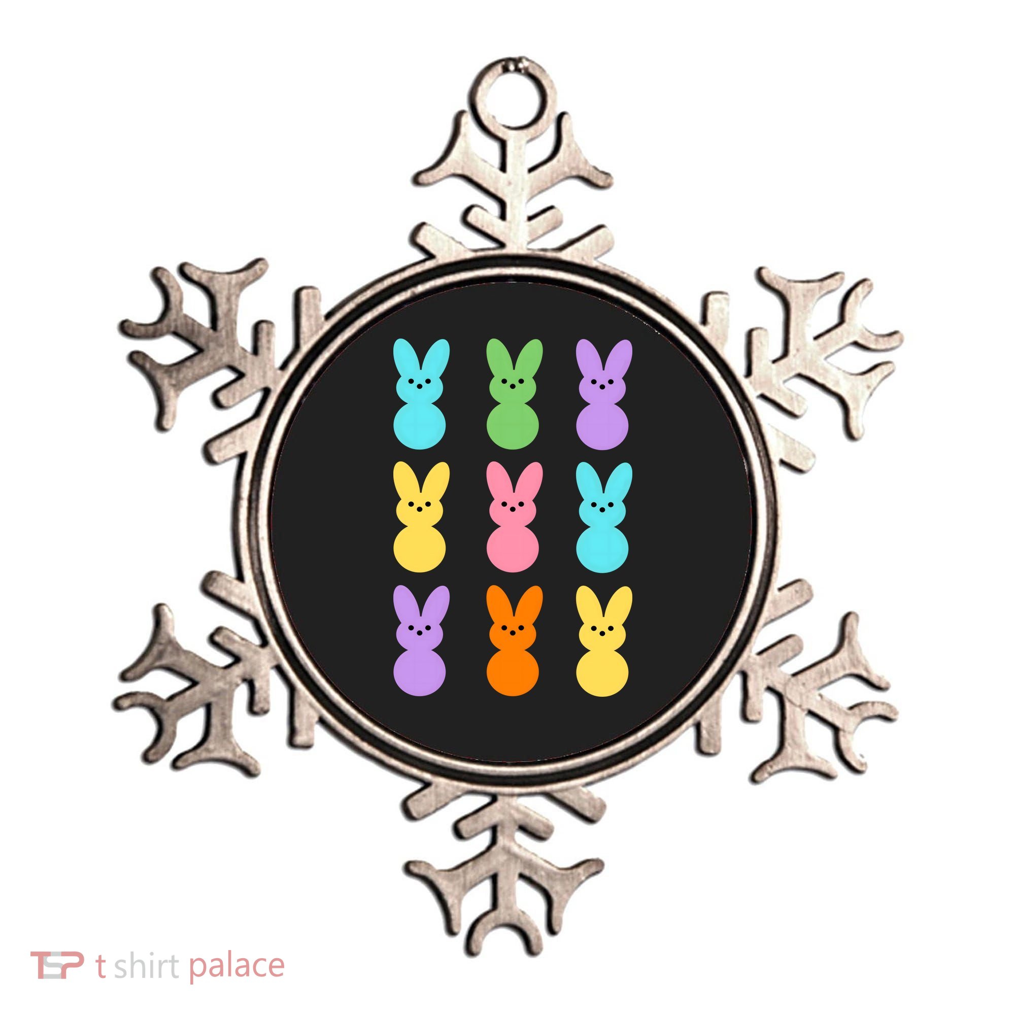 Colorful Easter Bunny Holiday Ornament