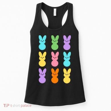 Colorful Easter Bunny Holiday Women's Tank Top