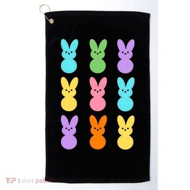 Colorful Easter Bunny Holiday Golf Towel