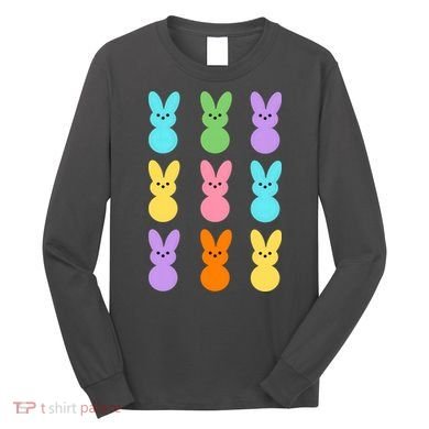 Colorful Easter Bunny Holiday Long Sleeve Shirt