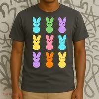 Colorful Easter Bunny Holiday T-Shirt thumb 3
