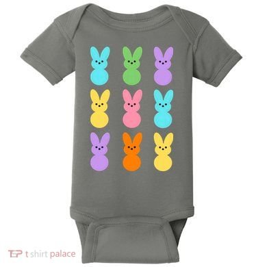 Colorful Easter Bunny Holiday Baby Bodysuit