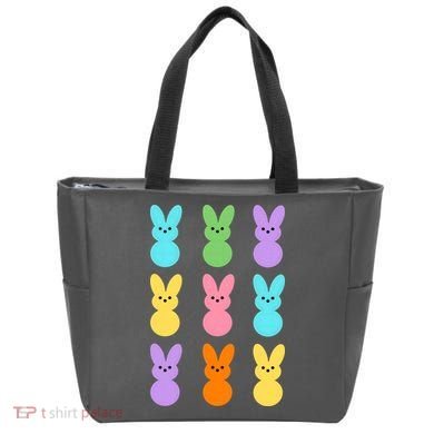 Colorful Easter Bunny Holiday Tote Bag