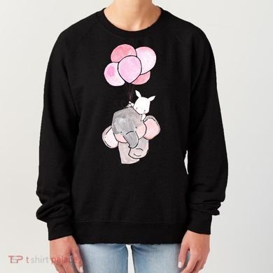 Cute Elephant Balloons Birthday Gift Women's Sweatshirt