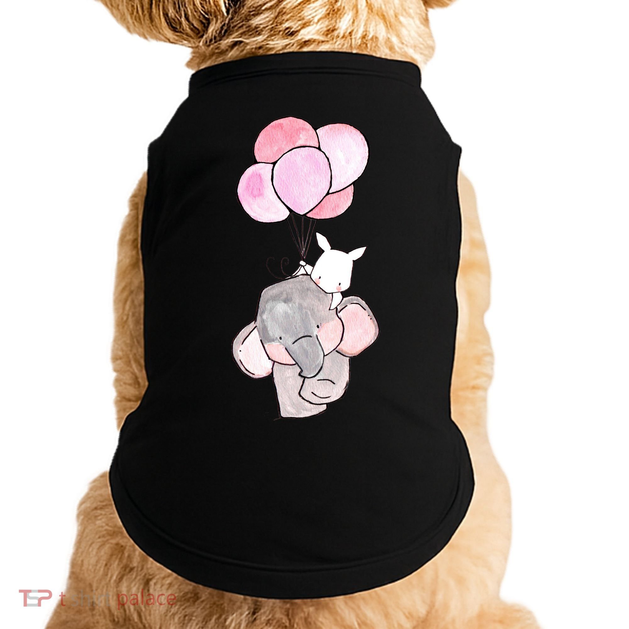 Cute Elephant Balloons Birthday Gift Doggie Tank