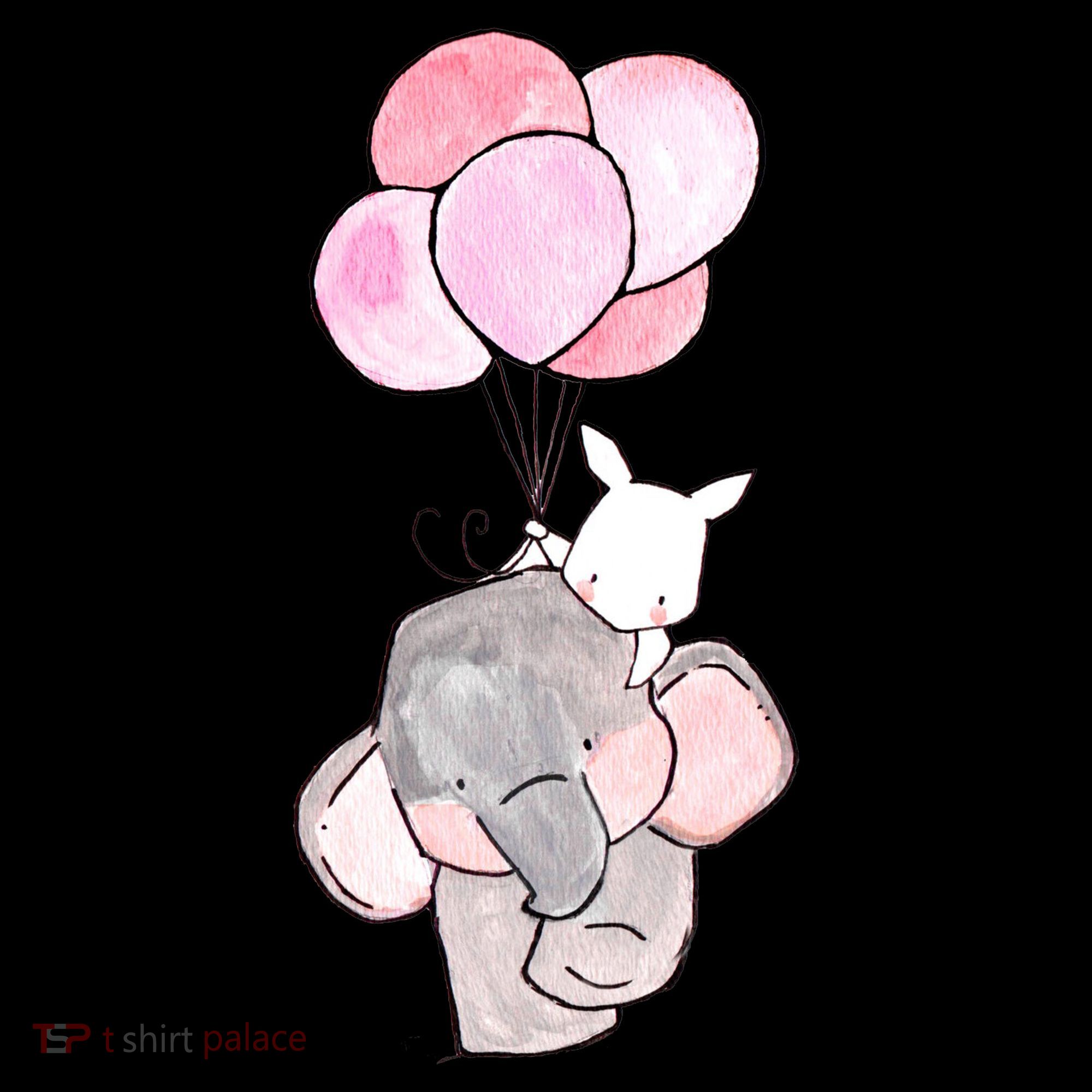 Cute Elephant Balloons Birthday Gift Doggie Tank