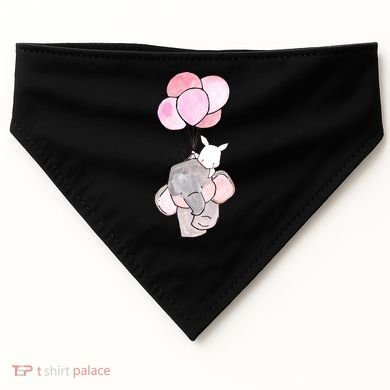 Cute Elephant Balloons Birthday Gift USA-Made Doggie Bandana
