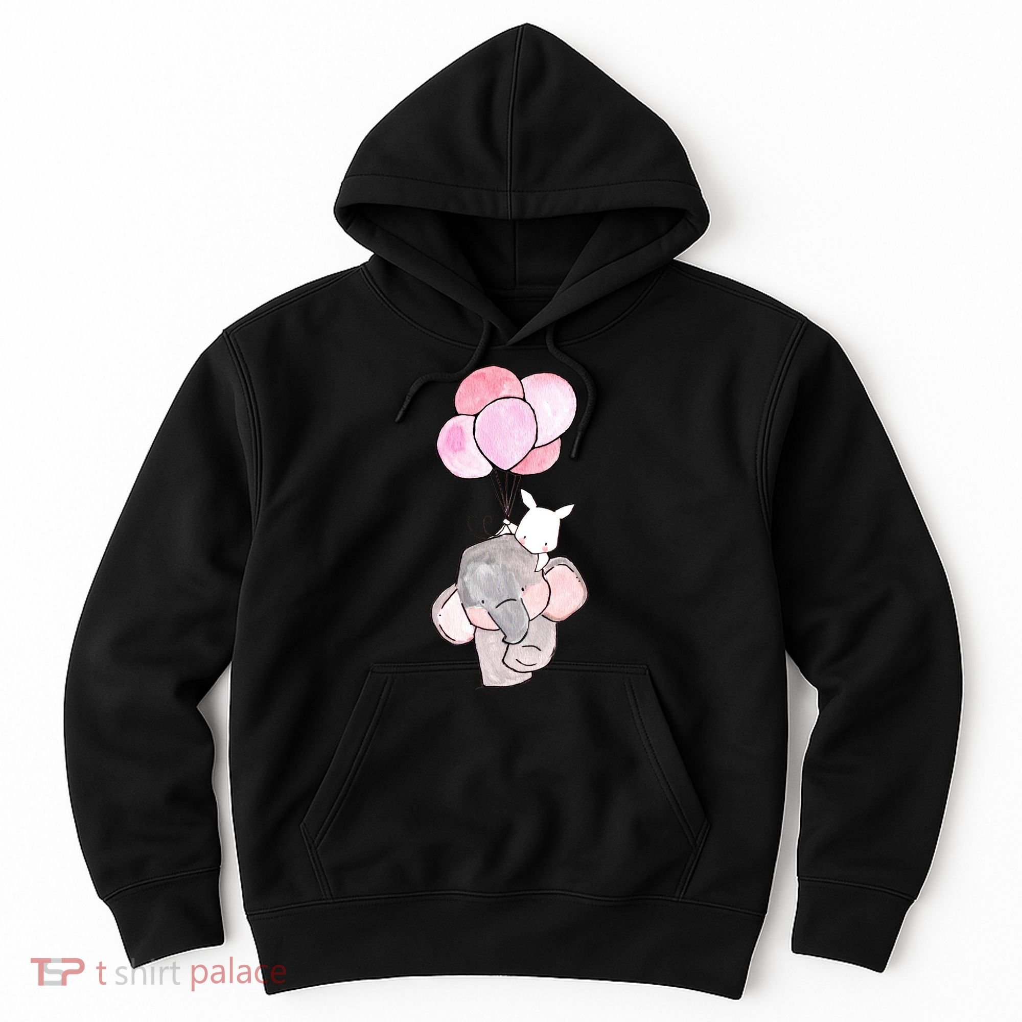 Cute Elephant Balloons Birthday Gift Hoodie