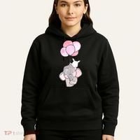 Cute Elephant Balloons Birthday Gift Hoodie thumb 5