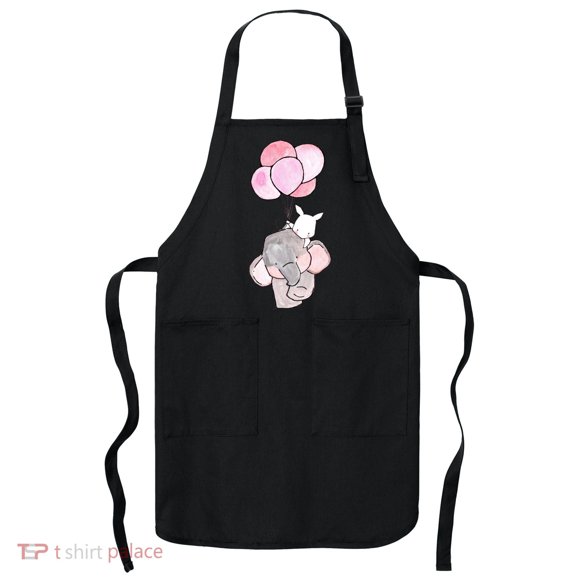 Cute Elephant Balloons Birthday Gift Apron