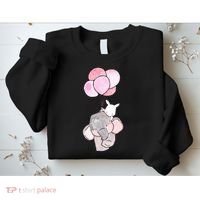 Cute Elephant Balloons Birthday Gift Sweatshirt thumb 2