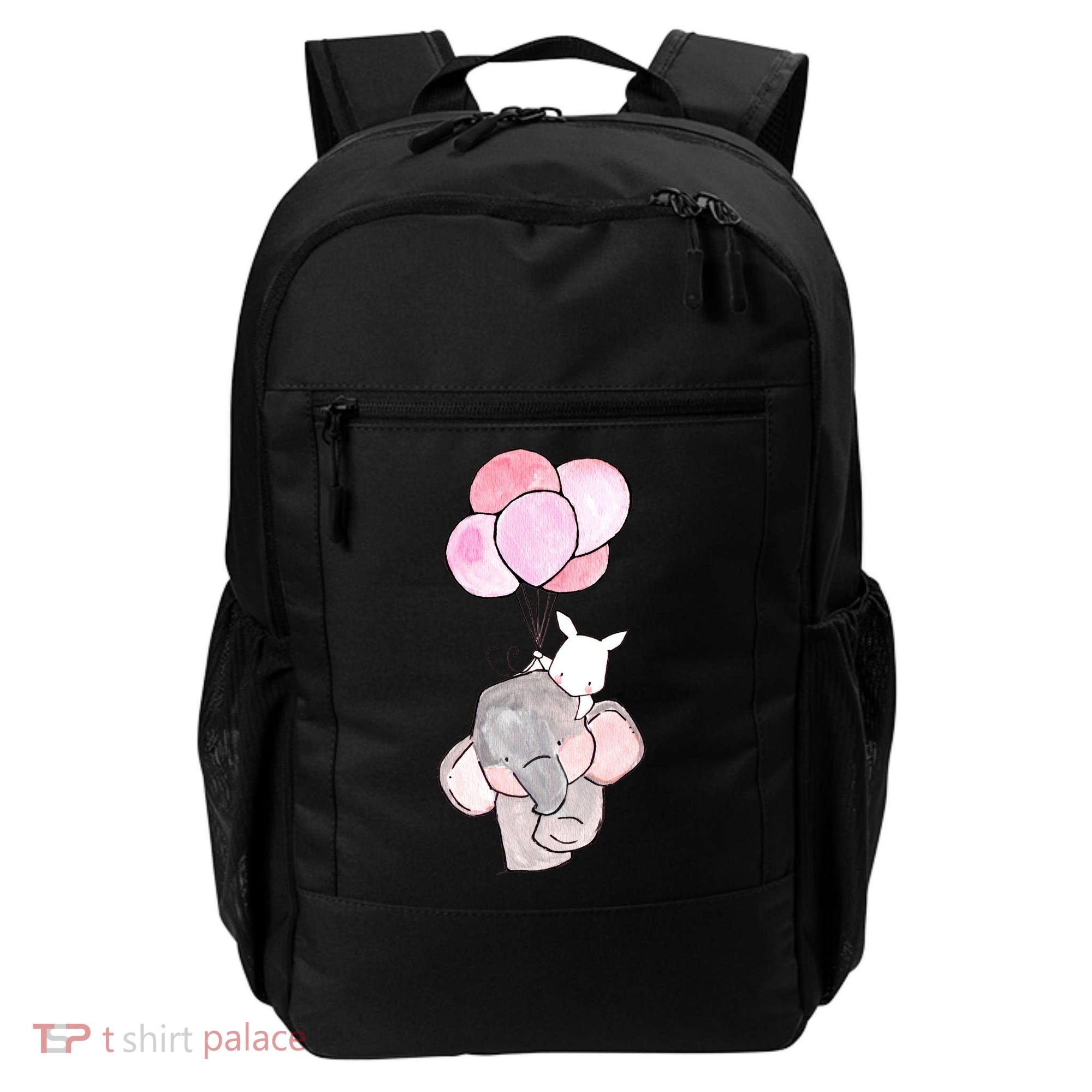 Cute Elephant Balloons Birthday Gift Backpack