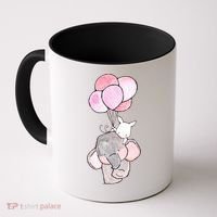 Cute Elephant Balloons Birthday Gift Coffee Mug thumb 0