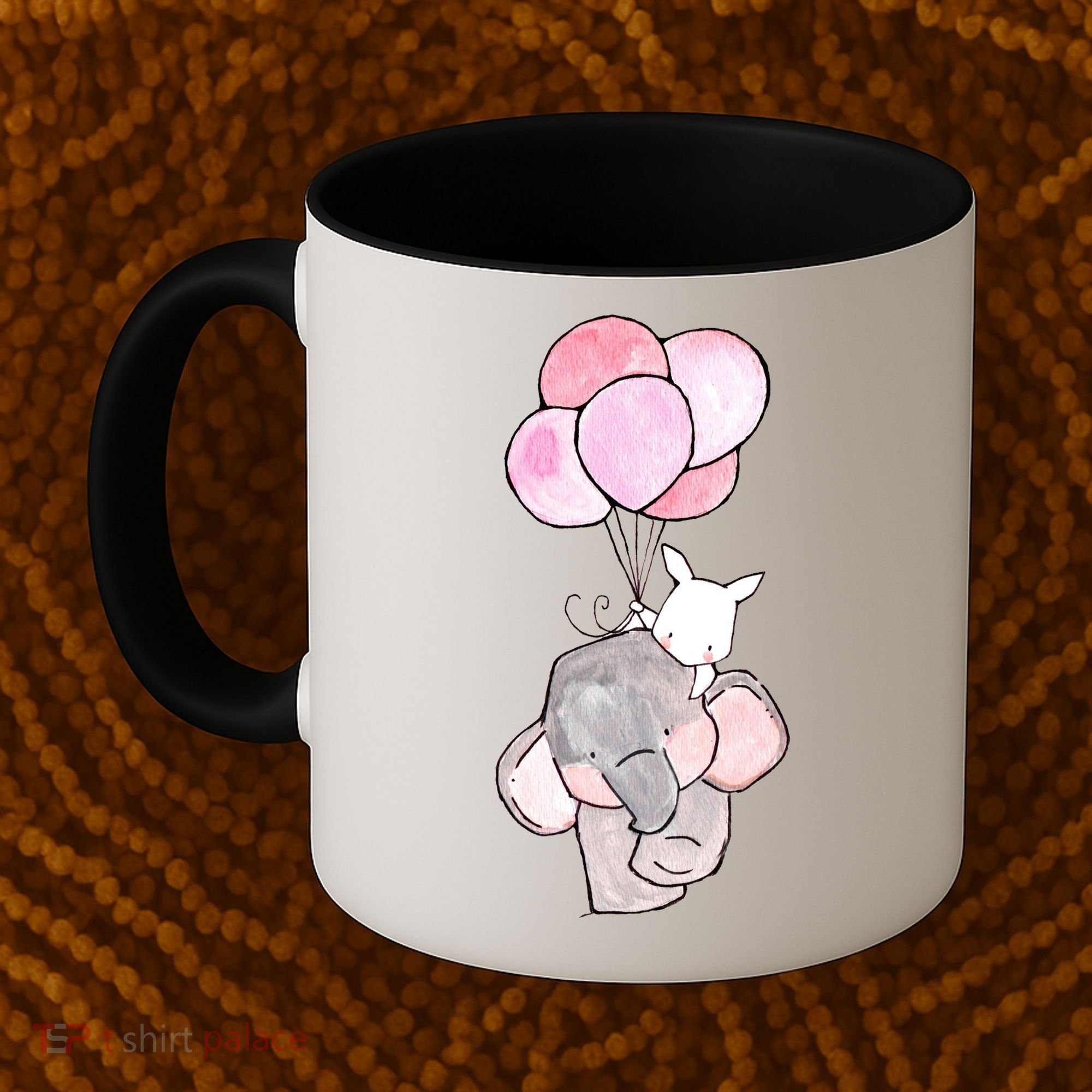Cute Elephant Balloons Birthday Gift Coffee Mug