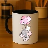 Cute Elephant Balloons Birthday Gift Coffee Mug thumb 4