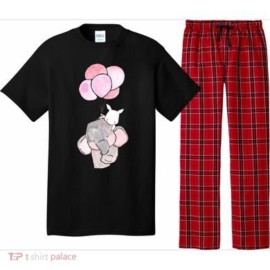 Cute Elephant Balloons Birthday Gift Pajama Set