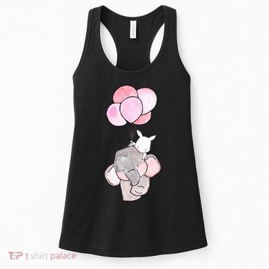 Cute Elephant Balloons Birthday Gift Women's Tank Top