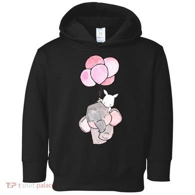 Cute Elephant Balloons Birthday Gift Toddler Hoodie