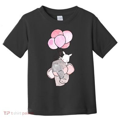 Cute Elephant Balloons Birthday Gift Toddler T-Shirt