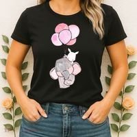 Cute Elephant Balloons Birthday Gift Women's T-Shirt thumb 2