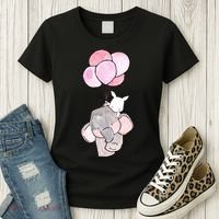 Cute Elephant Balloons Birthday Gift Women's T-Shirt thumb 3