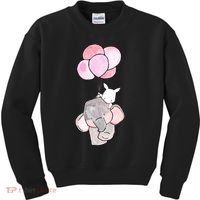 Cute Elephant Balloons Birthday Gift Kids Sweatshirt thumb 0