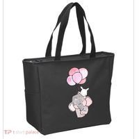 Cute Elephant Balloons Birthday Gift Tote Bag thumb 2