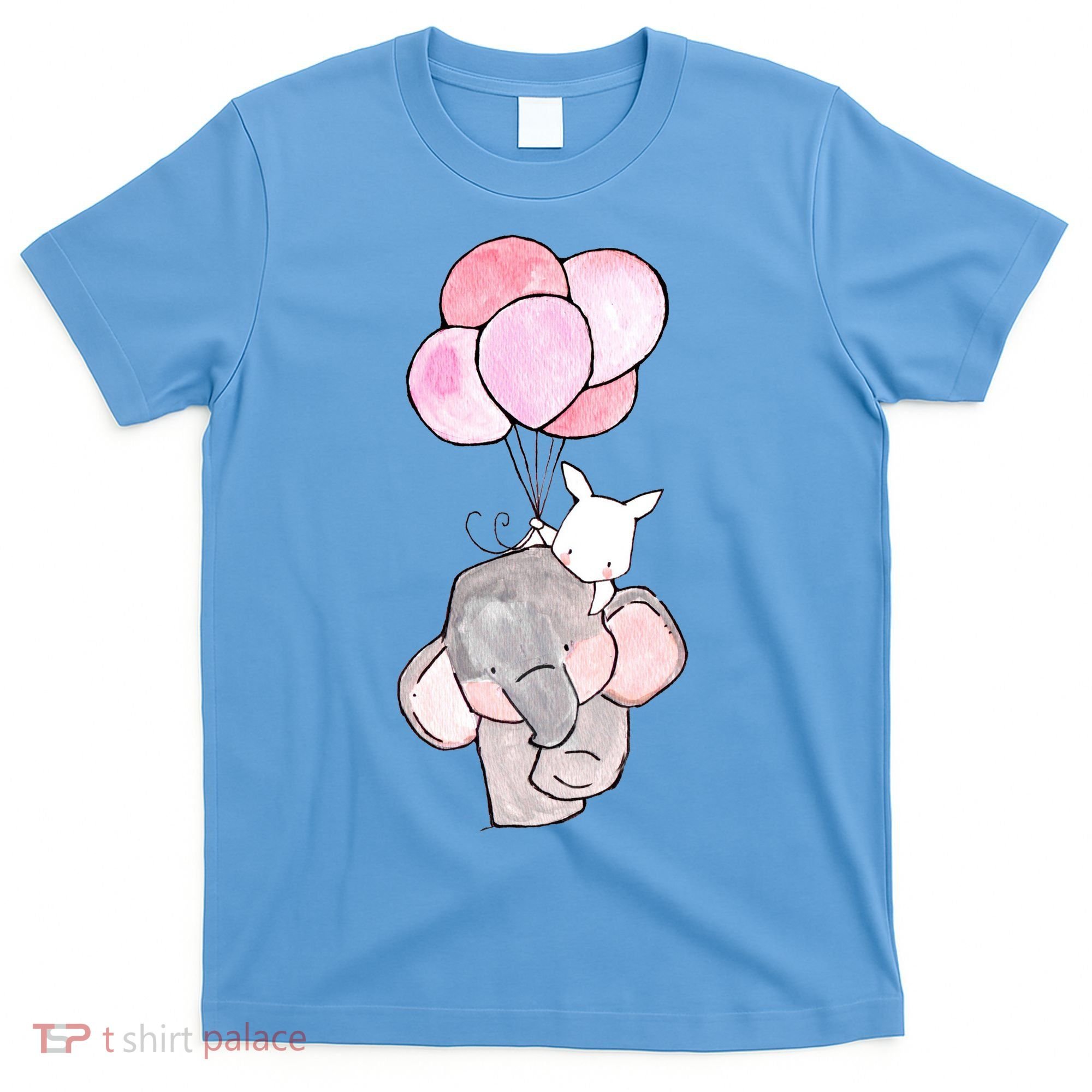 Cute Elephant Balloons Birthday Gift T-Shirt