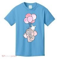 Cute Elephant Balloons Birthday Gift Kids T-Shirt thumb 0