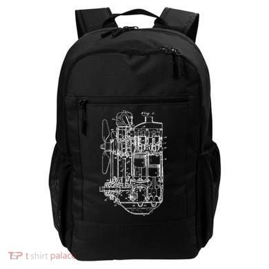 Car Engine Blueprint Car Auto Mechanic Garage Engineer Backpack