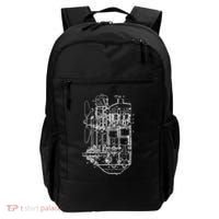 Car Engine Blueprint Car Auto Mechanic Garage Engineer Backpack thumb 0