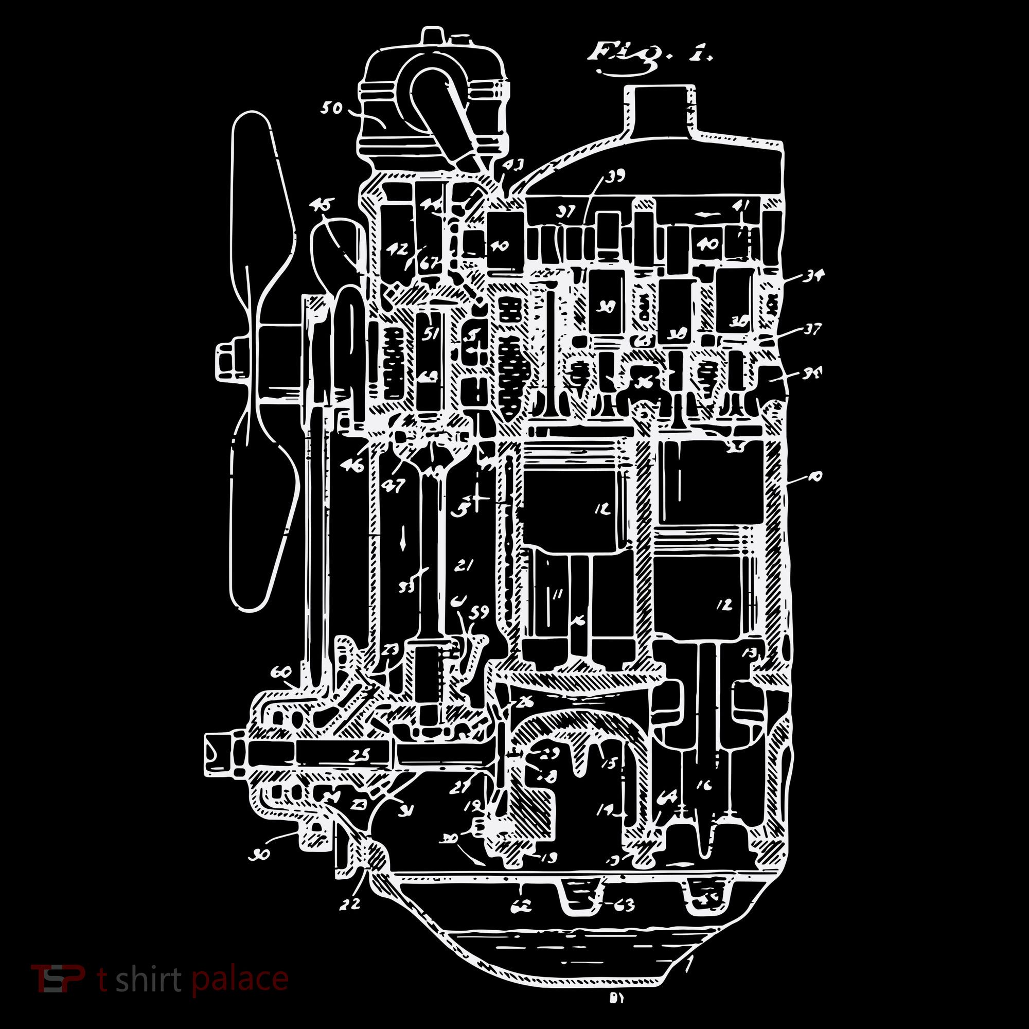 Car Engine Blueprint Car Auto Mechanic Garage Engineer Backpack