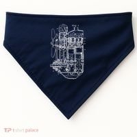 Car Engine Blueprint Car Auto Mechanic Garage Engineer USA-Made Doggie Bandana thumb 0