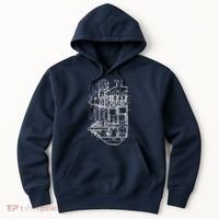Car Engine Blueprint Car Auto Mechanic Garage Engineer Hoodie thumb 0