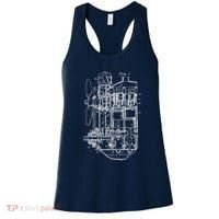 Car Engine Blueprint Car Auto Mechanic Garage Engineer Women's Tank Top thumb 0