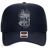 Car Engine Blueprint Car Auto Mechanic Garage Engineer Hat thumb 0