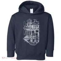 Car Engine Blueprint Car Auto Mechanic Garage Engineer Toddler Hoodie thumb 0