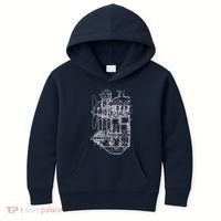 Car Engine Blueprint Car Auto Mechanic Garage Engineer Kids Hoodie thumb 0