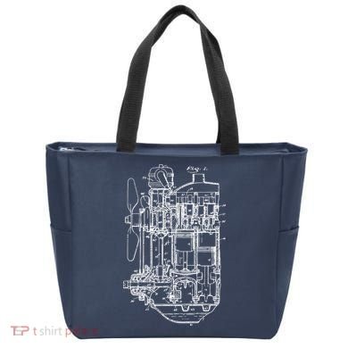 Car Engine Blueprint Car Auto Mechanic Garage Engineer Tote Bag