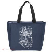 Car Engine Blueprint Car Auto Mechanic Garage Engineer Tote Bag thumb 0