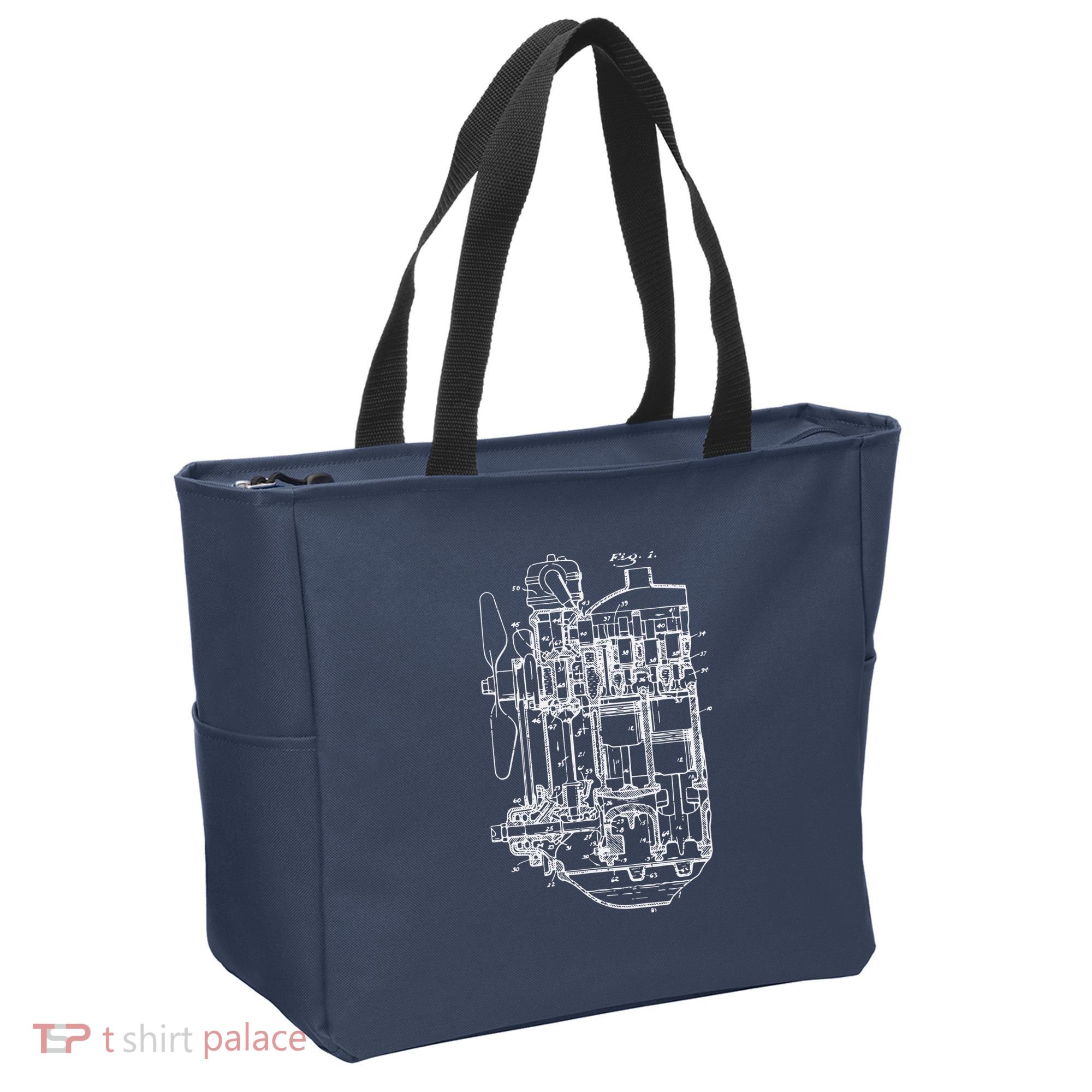 Car Engine Blueprint Car Auto Mechanic Garage Engineer Tote Bag