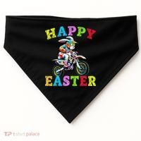 Cool Easter Bunny Motorcycle Happy Easter Day Bike Rider USA-Made Doggie Bandana thumb 0