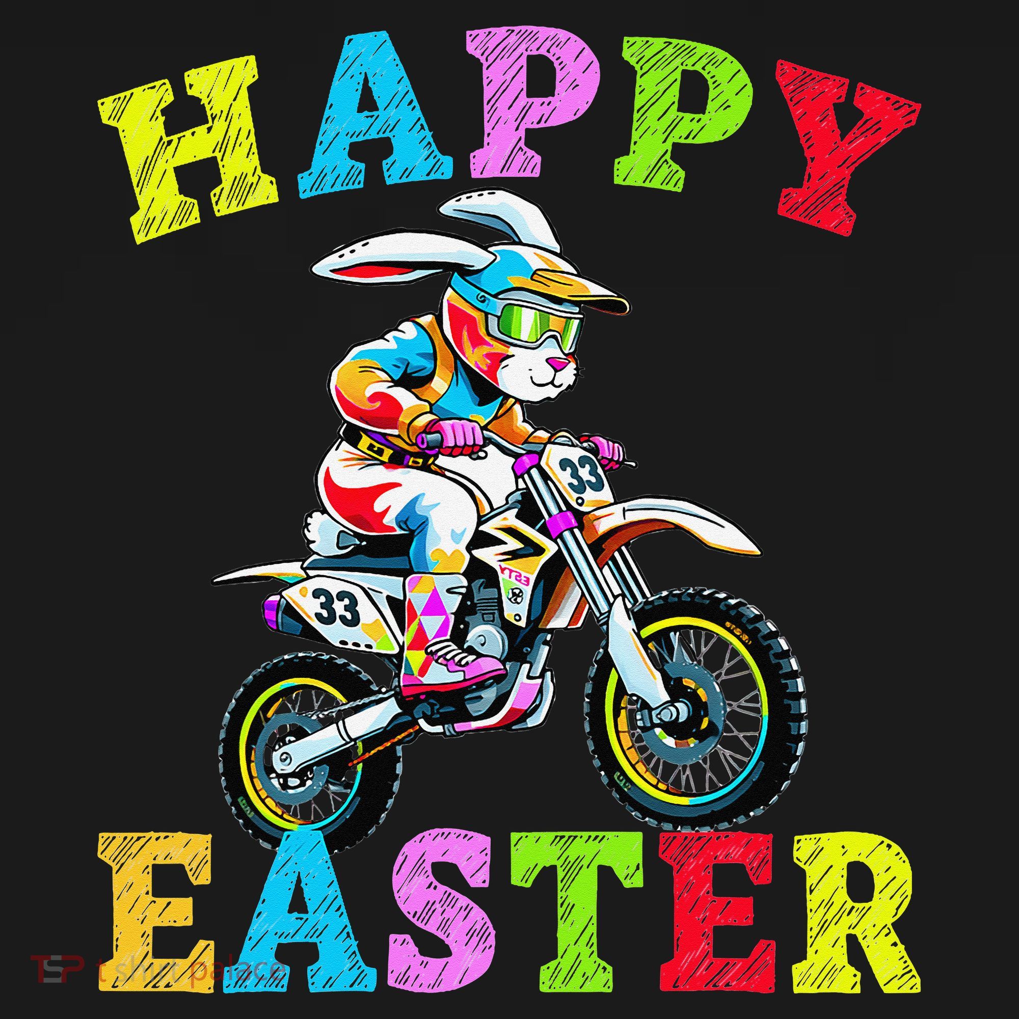 Cool Easter Bunny Motorcycle Happy Easter Day Bike Rider Bucket Hat
