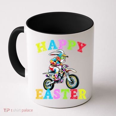 Cool Easter Bunny Motorcycle Happy Easter Day Bike Rider Coffee Mug