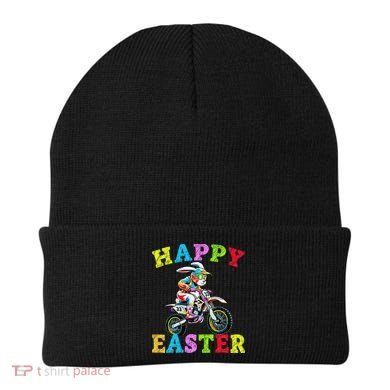 Cool Easter Bunny Motorcycle Happy Easter Day Bike Rider Beanie