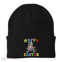 Cool Easter Bunny Motorcycle Happy Easter Day Bike Rider Beanie thumb 0