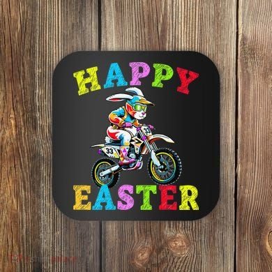 Cool Easter Bunny Motorcycle Happy Easter Day Bike Rider Coaster