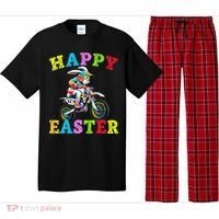 Cool Easter Bunny Motorcycle Happy Easter Day Bike Rider Pajama Set thumb 0