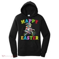 Cool Easter Bunny Motorcycle Happy Easter Day Bike Rider Women's Hoodie thumb 0