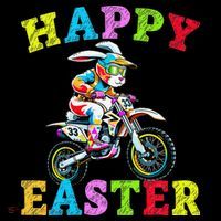 Cool Easter Bunny Motorcycle Happy Easter Day Bike Rider Women's Hoodie thumb 2